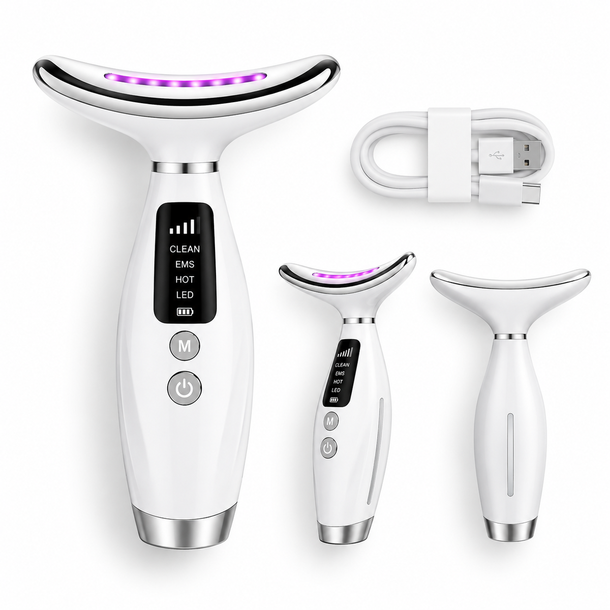 Masajeador Facial 7 Colores LED + EMS