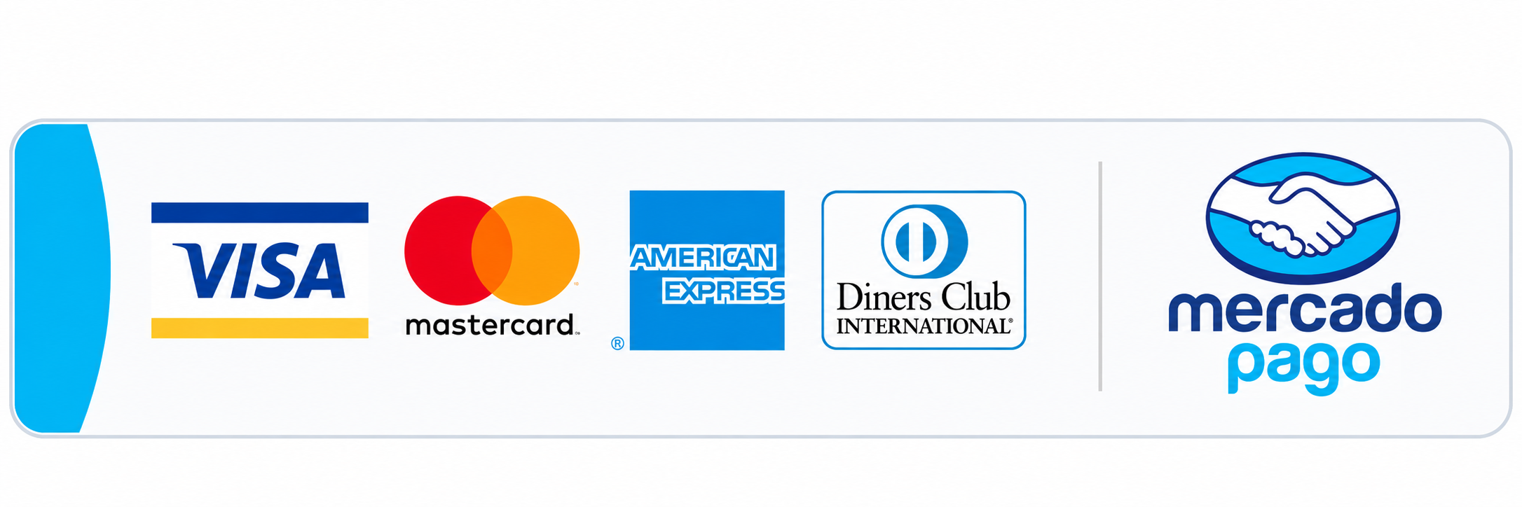 Medios de pago aceptados: Visa, Mastercard, American Express, Diners Club y Mercado Pago