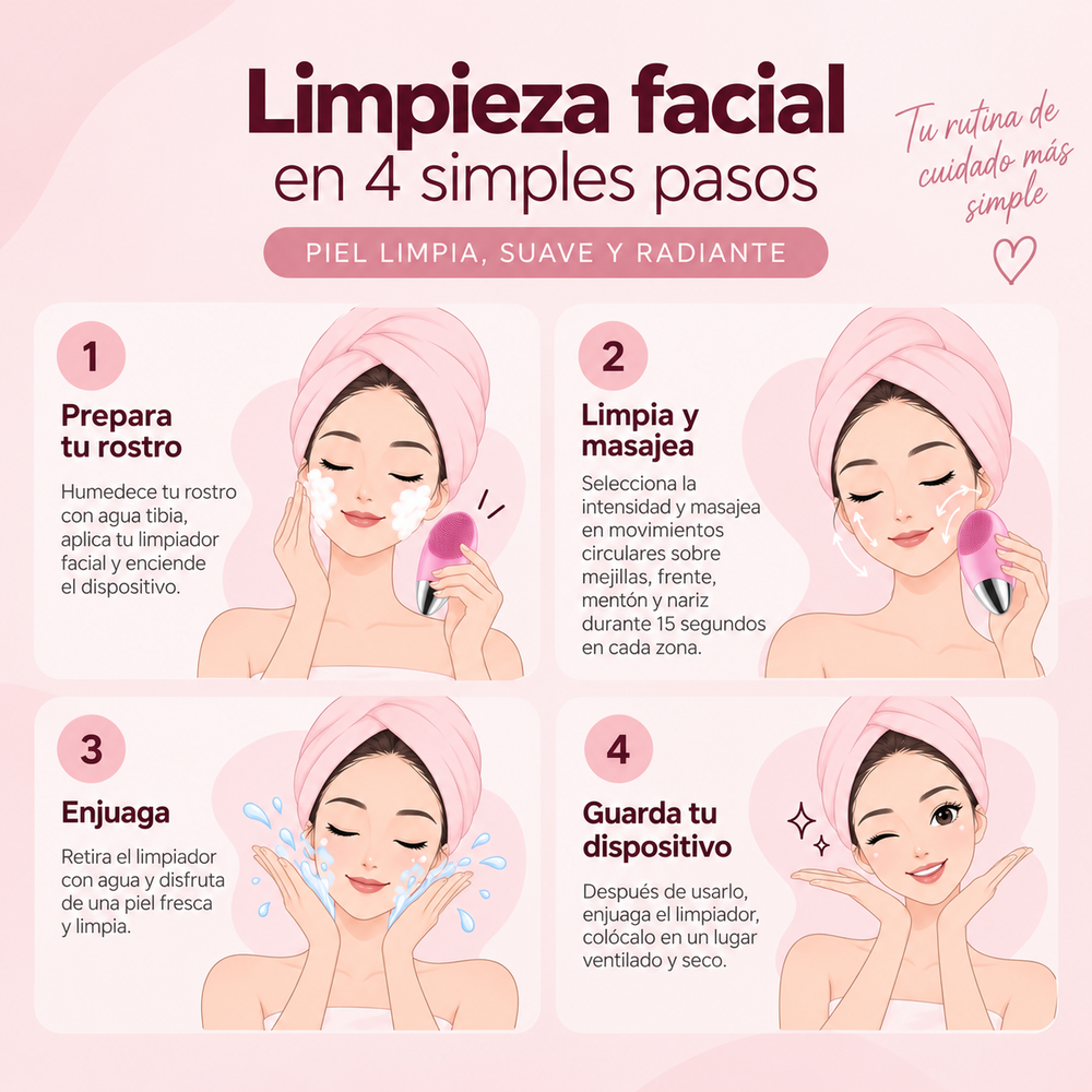 ✨ Limpieza facial fácil, paso a paso
