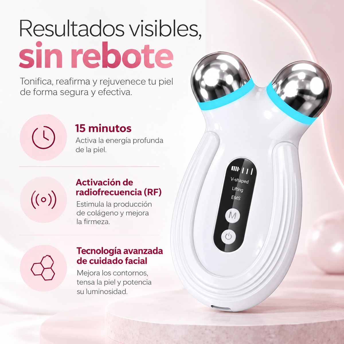 Masajeador Facial de Microcorriente
