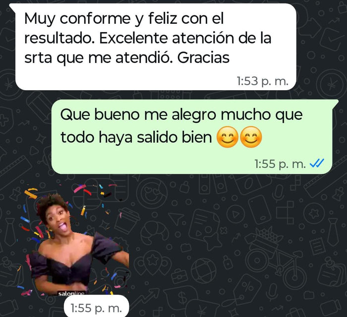 Comentario de clienta Glamy